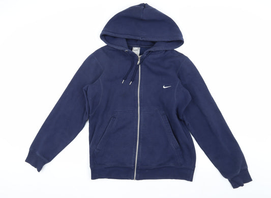 Nike Men's Blue Hooded Basic Jacket Size S