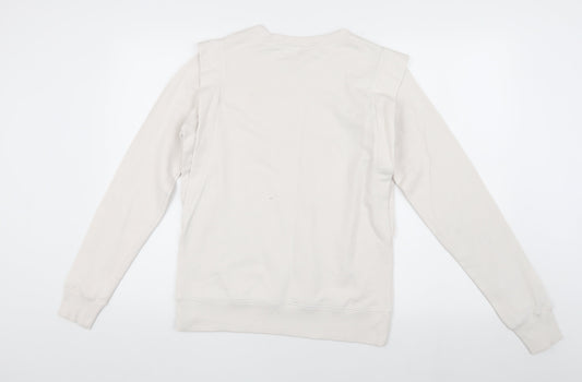 hush Women's Ivory XS Pullover Sweatshirt, Casual Wear