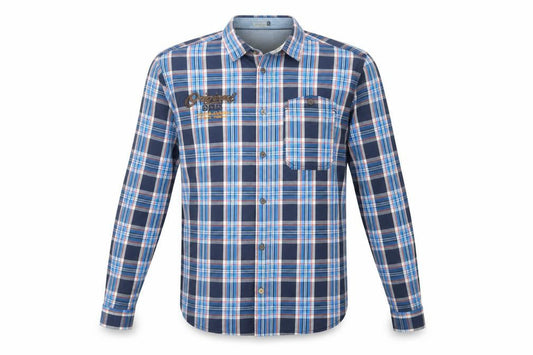 Jack & Jones Men's Blue Plaid Button-Up Shirt M