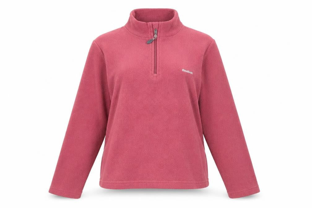 Womens UK 12 Regular Reebok Red Henley Sweatshirt