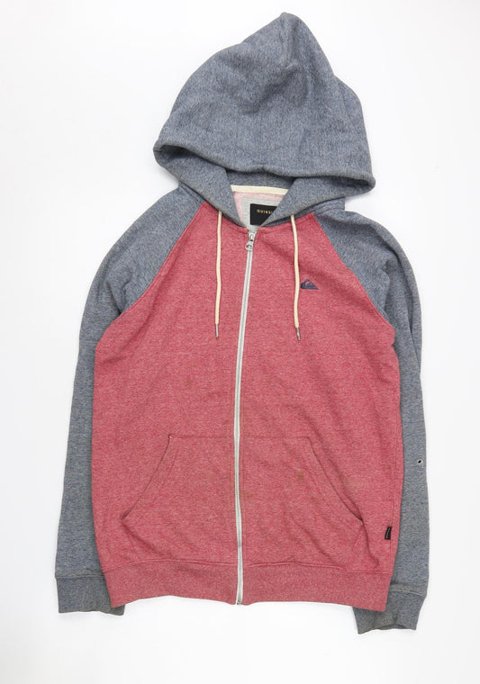 Quiksilver Men's XS Red Full Zip Hoodie
