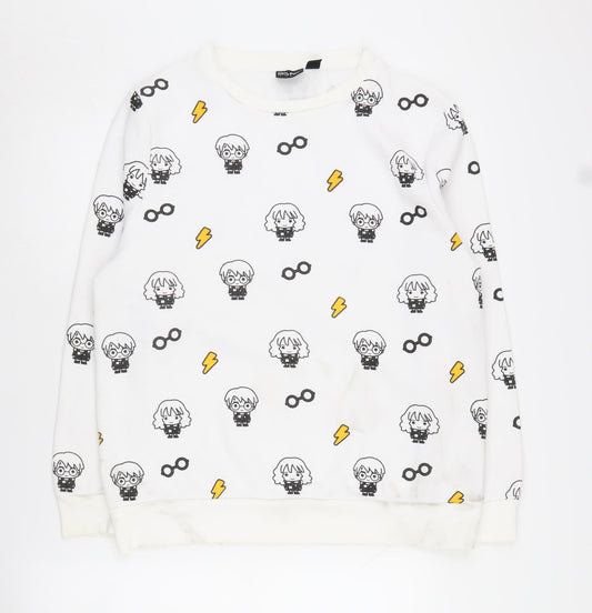 Harry Potter Unisex White Sweatshirt L Pullover