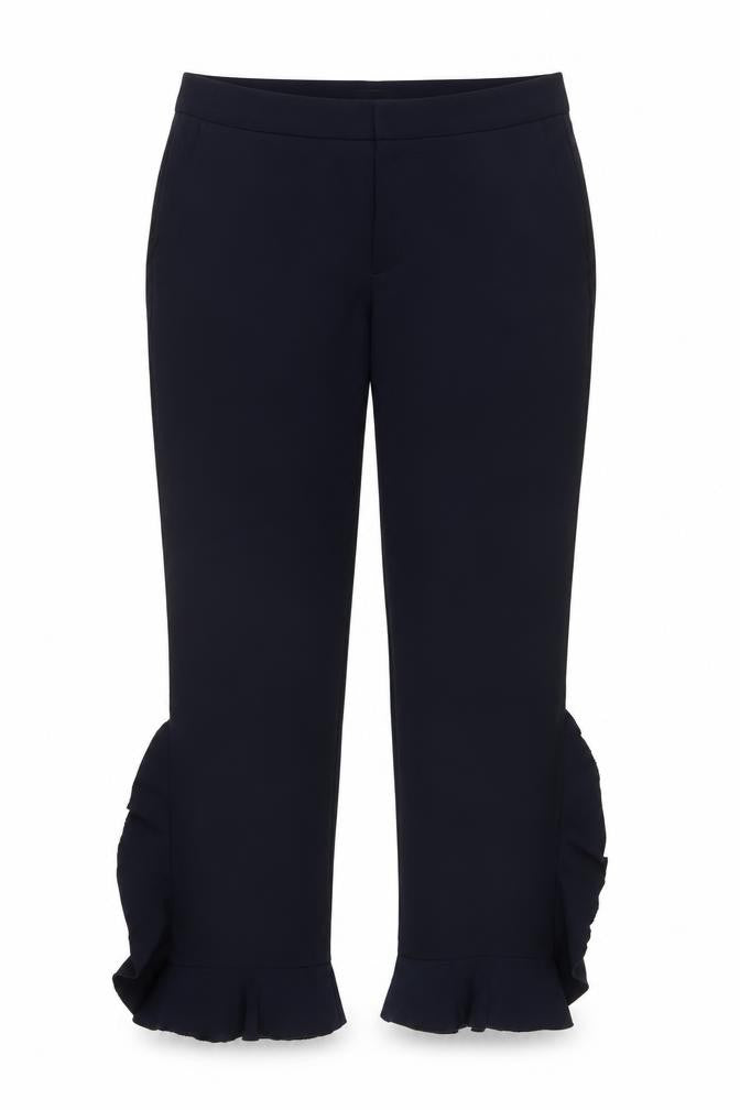 Zara Basic Women's Cropped Black Trousers Size M