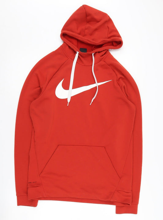 Nike Men's Red Pullover Hoodie, Medium, Dri-Fit