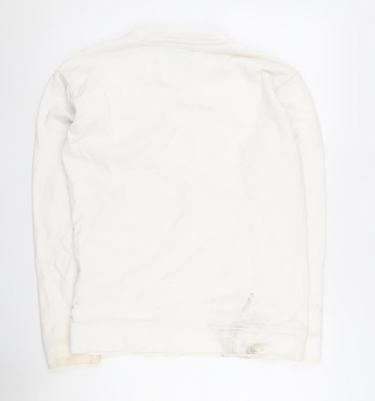 Tom Tailor Men's White Logo Sweatshirt M