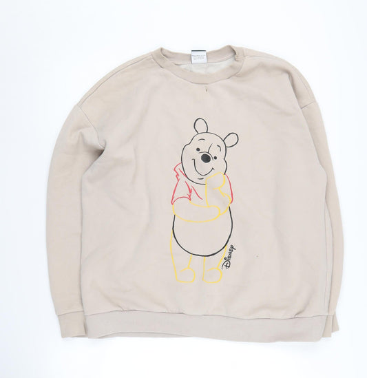 Disney Women's Beige Winnie the Pooh Sweatshirt L
