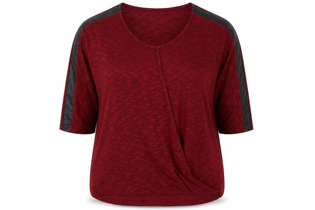Womens UK M Relaxed DKNY Jeans Red Pullover Open-Knit