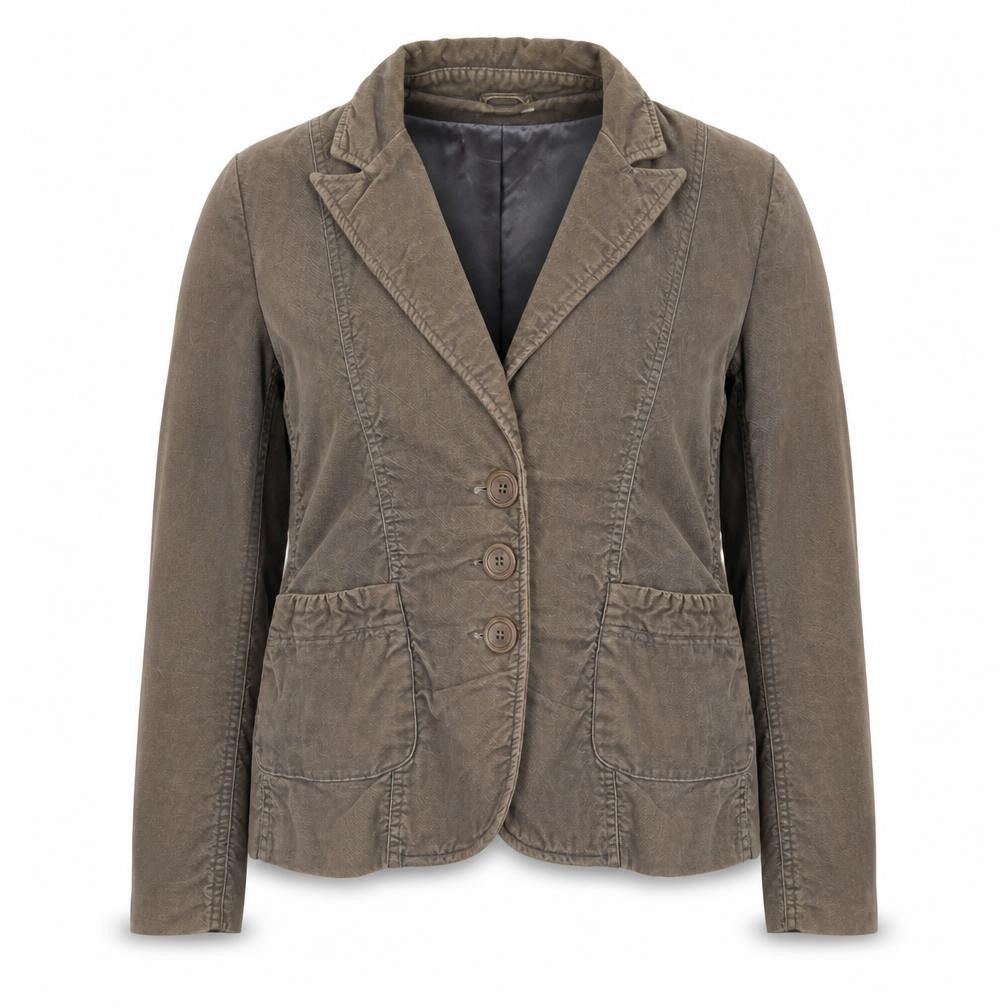 Whistles Women's Brown Cotton Blazer UK 14