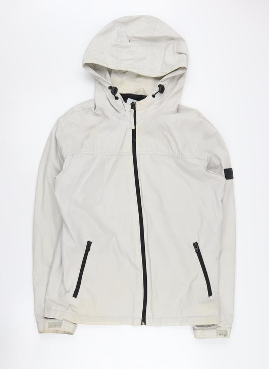 Jack & Jones Men's White Windbreaker Jacket L