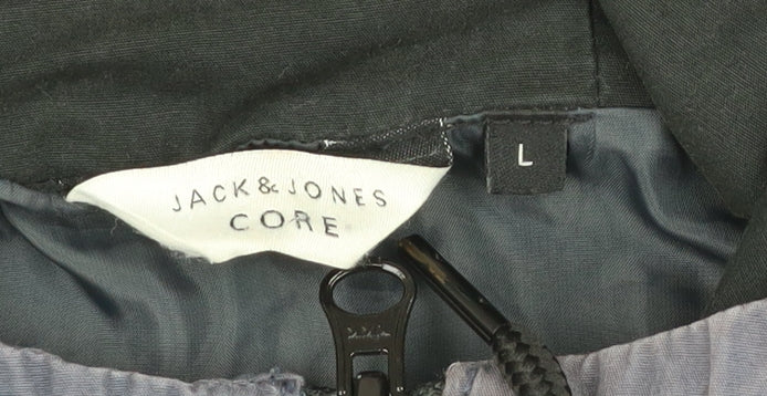 Jack & Jones Men's Grey Hooded Jacket L