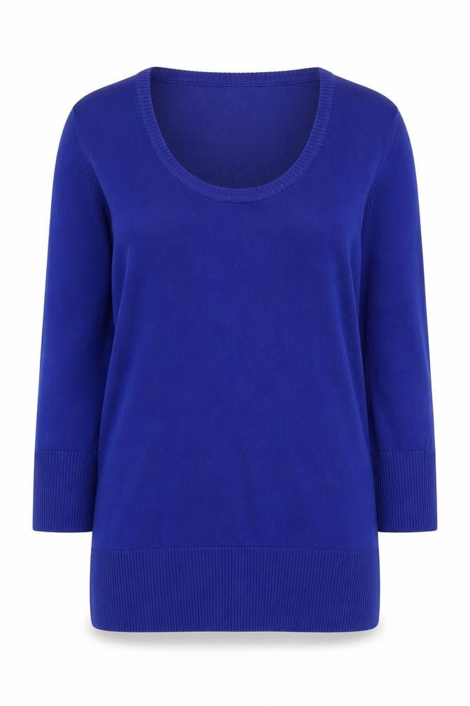 Womens UK S Regular Austin Reed Blue Pullover