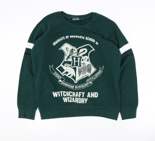 Harry Potter Women's Green Pullover Sweatshirt, Size 14