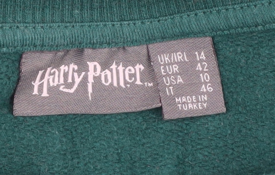 Harry Potter Women's Green Pullover Sweatshirt, Size 14