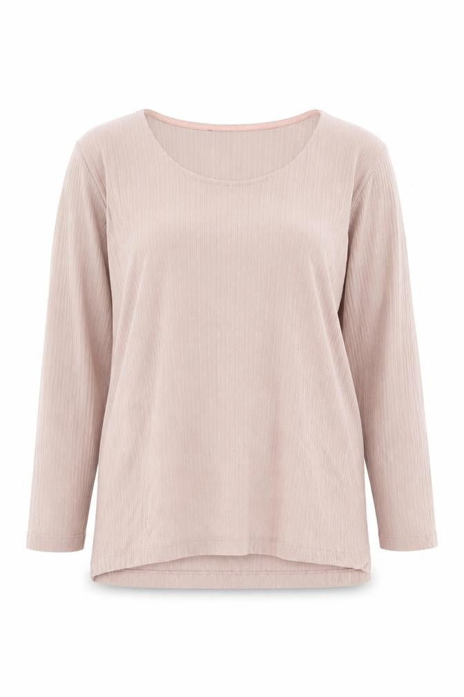 Womens UK Size 14 Eastex Beige Cotton Blend T-Shirt