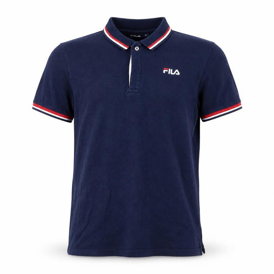 Fila Men's Blue Polo Shirt Size S Short Sleeve Logo