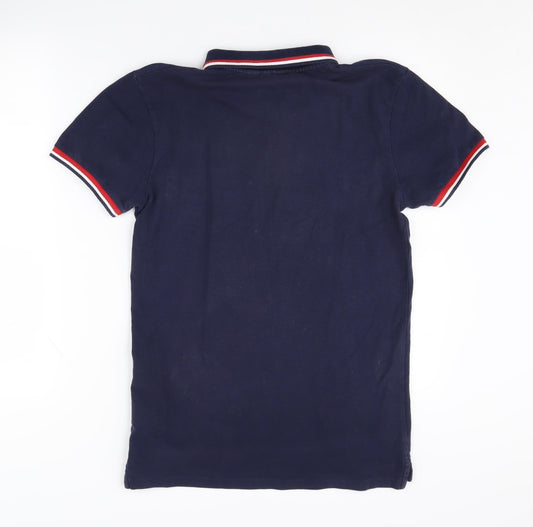 Fila Men's Blue Polo Shirt Size S Short Sleeve Logo