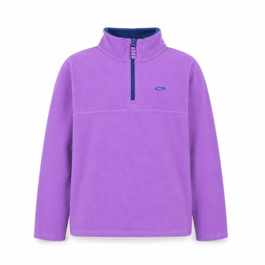 Champion Girls Purple 1/4 Zip Fleece Sweatshirt L