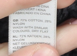 Fat Face Women's Black V-Neck Knit Pullover M