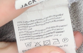 Jack & Jones Grey Graphic Men's XL Pullover Sweatshirt