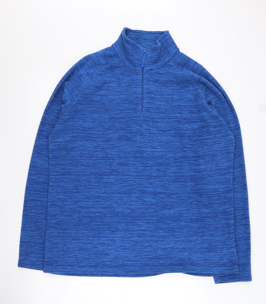 Mountain Warehouse Men's Blue 1/4 Zip Sweatshirt XL