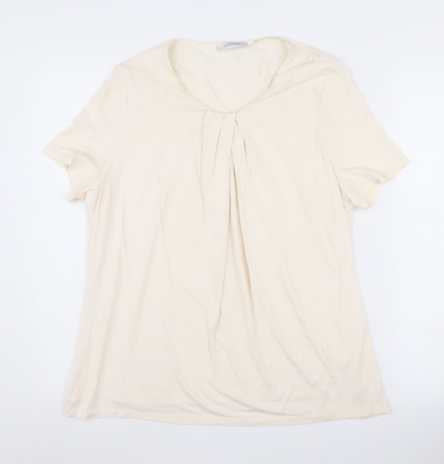 Windsmoor Women's Ivory Round Neck Top, Medium