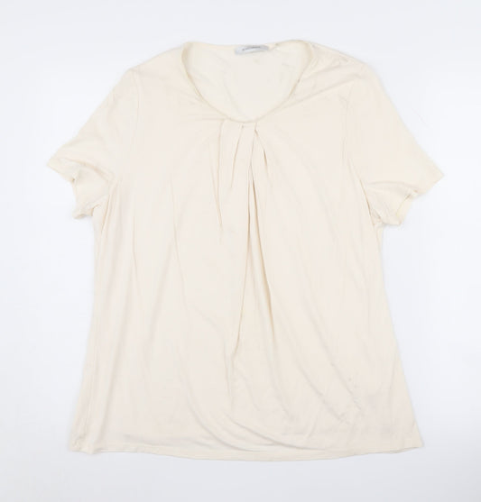 Windsmoor Women's Ivory Round Neck Top, Medium