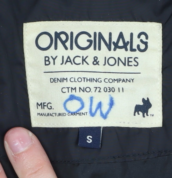 Jack & Jones Men's Black Puffer Jacket Size S