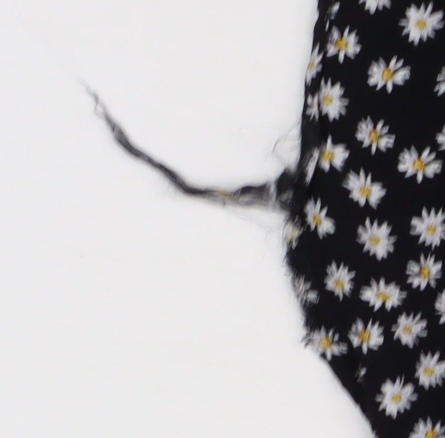 Zara Women's Black Floral A-Line Skirt Size M
