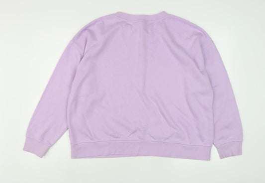 Disney Women's Purple Lilo & Stitch Sweatshirt L