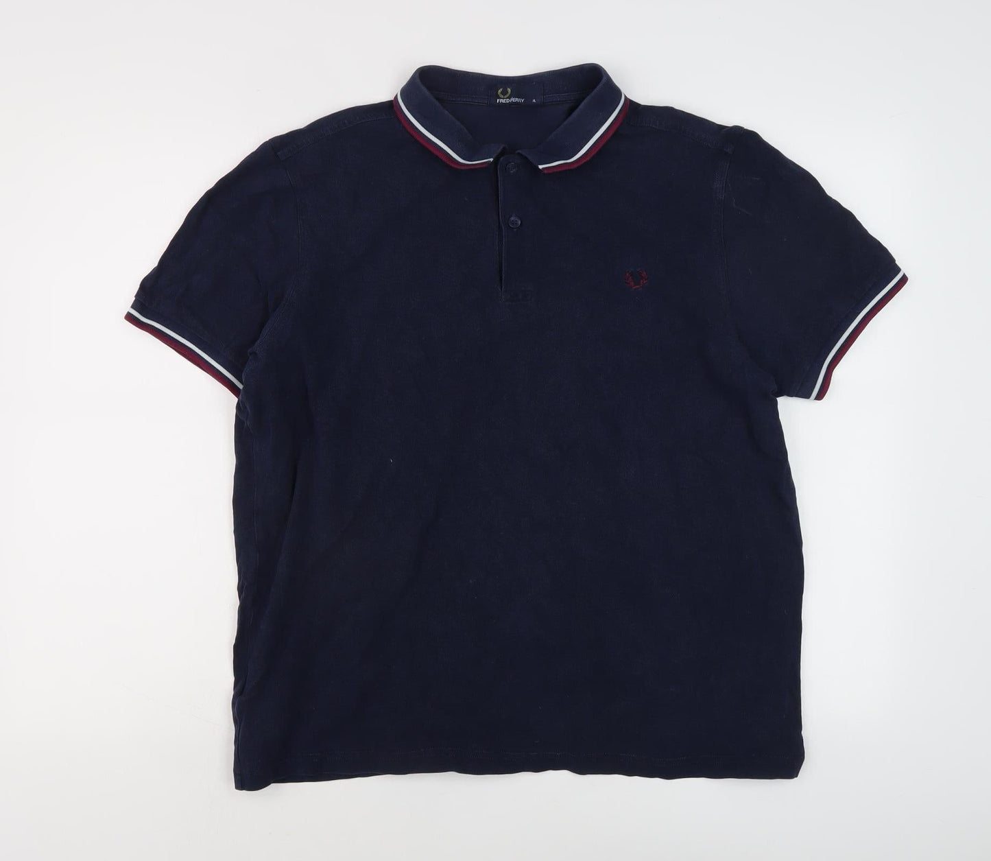 Fred Perry Men's Blue Polo XL Short Sleeve Collared