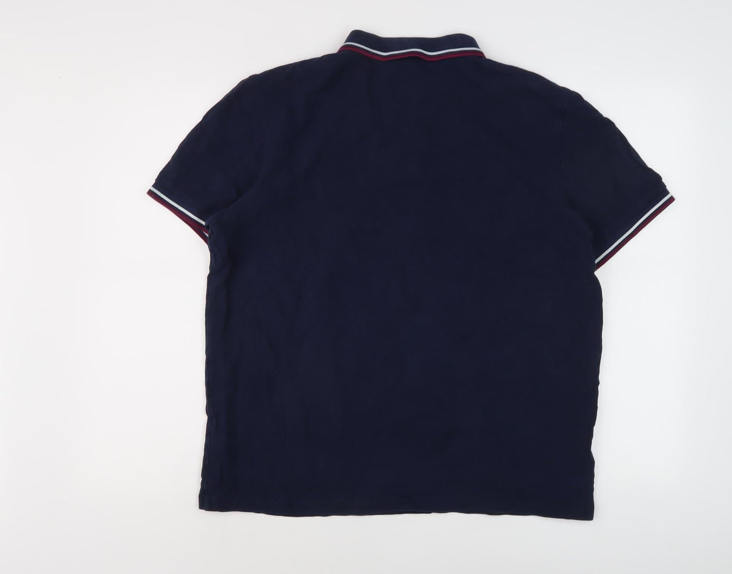 Fred Perry Men's Blue Polo XL Short Sleeve Collared