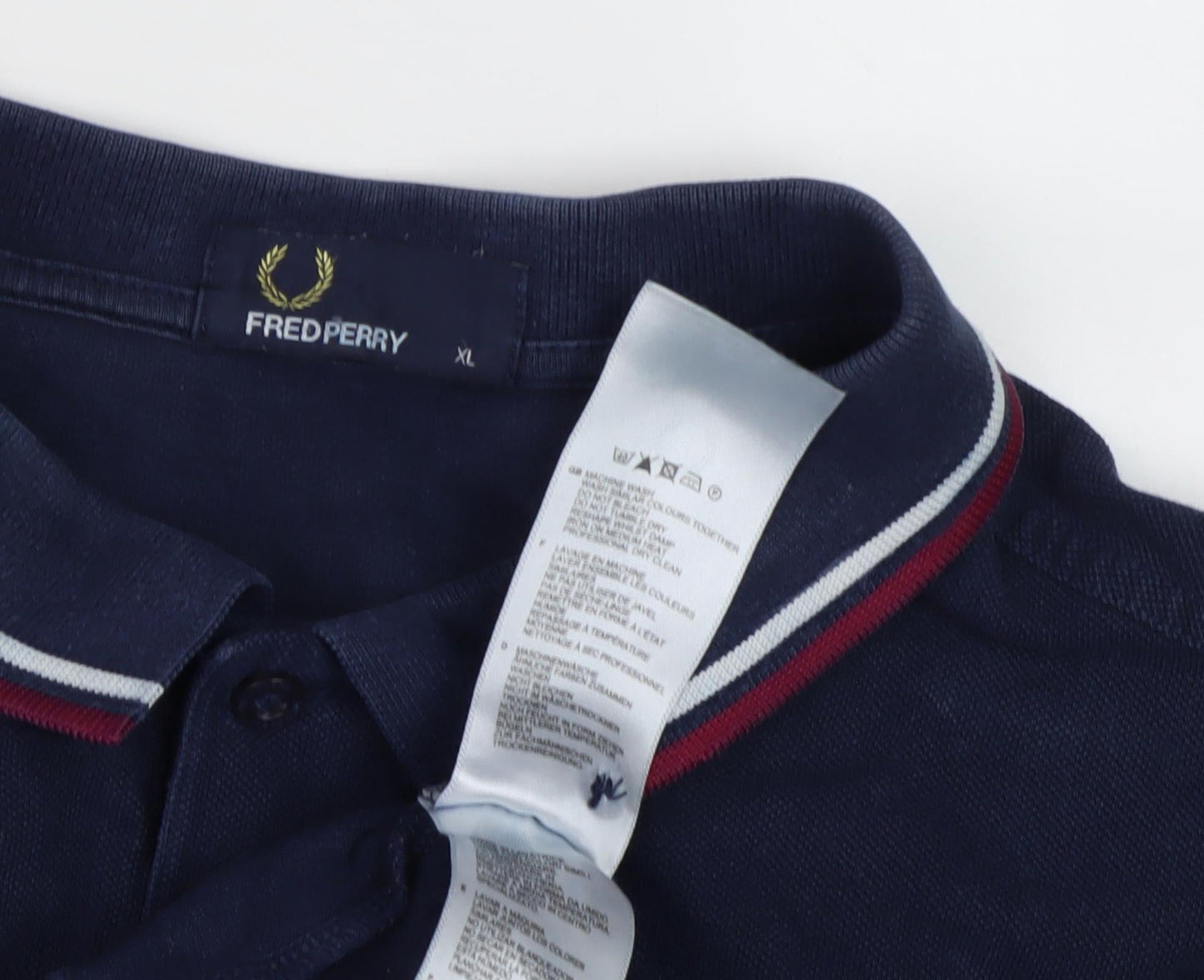 Fred Perry Men's Blue Polo XL Short Sleeve Collared