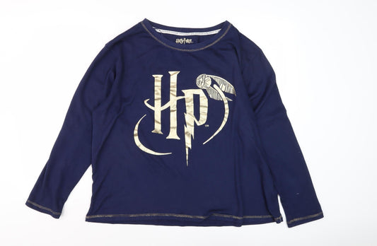 Harry Potter Unisex Blue T-Shirt XL Long Sleeve Casual