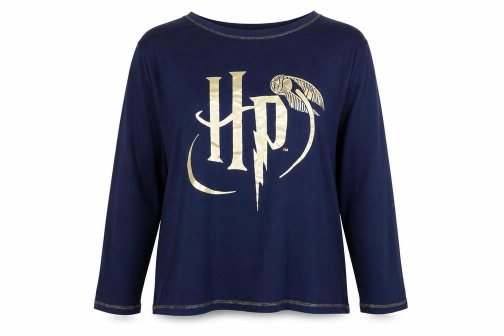 Unisex Adultss UK Size XL Harry Potter Blue Cotton T-Shirt
