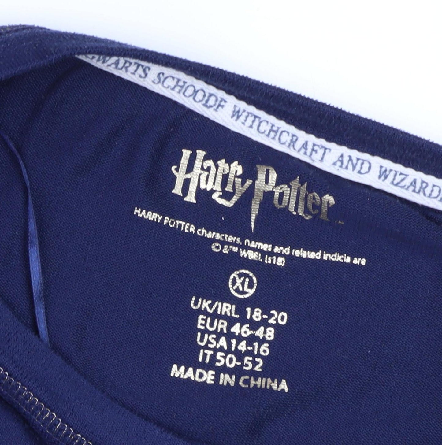 Harry Potter Unisex Blue T-Shirt XL Long Sleeve Casual