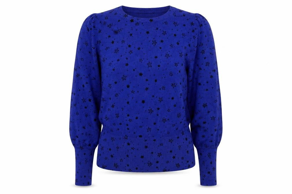 Marks and Spencer Women's Blue Star Knit Jumper, Size M