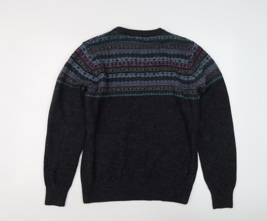 Tokyo Laundry Men's Blue Fair Isle Pullover Jumper, L