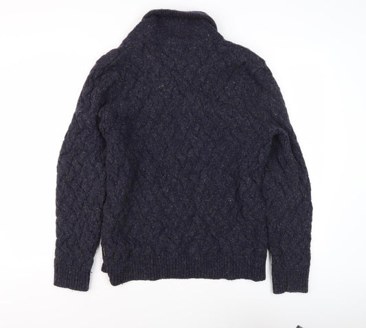 Ted Baker Men's Blue Wool Cable-Knit Jumper 6XL