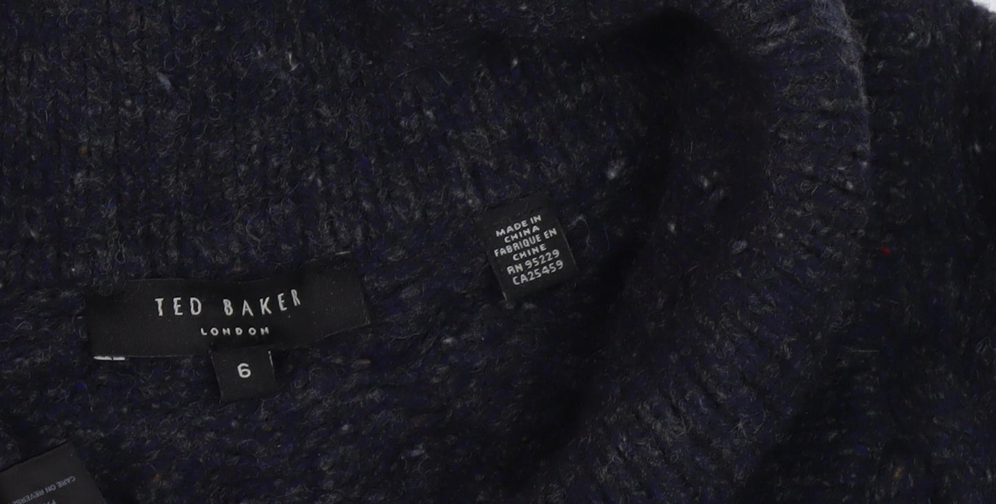 Ted Baker Men's Blue Wool Cable-Knit Jumper 6XL