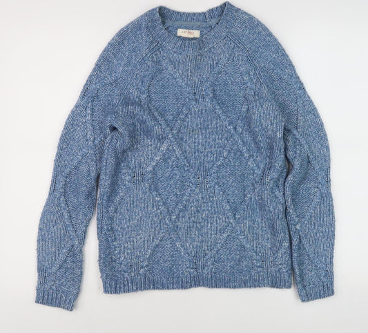 Fat Face Women's Blue Pullover Jumper, Size M