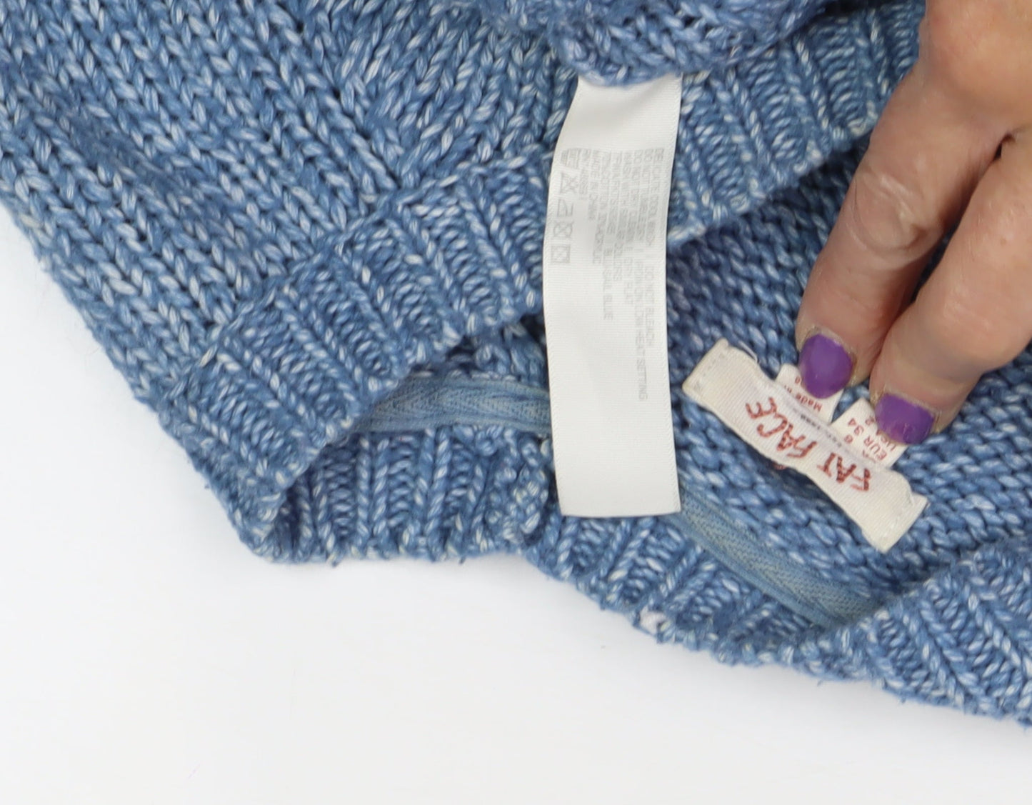 Fat Face Women's Blue Pullover Jumper, Size M