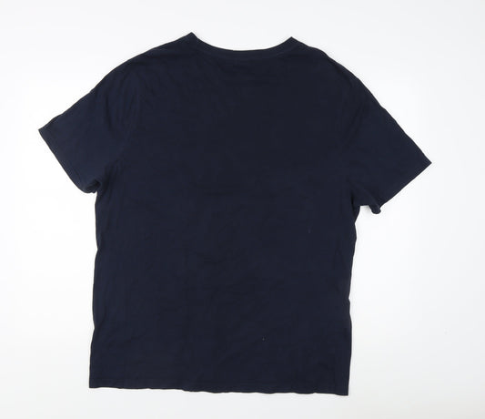 George Men's XL Blue Space Jam T-Shirt, Movie Graphic