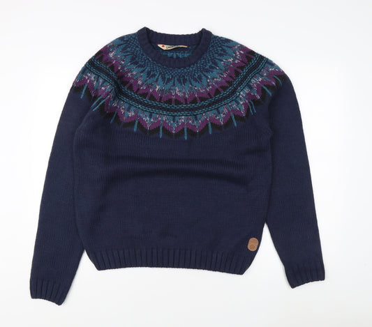 Tokyo Laundry Men's Blue Fair Isle Pullover, Size L