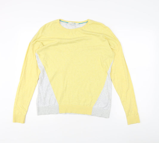Boden Women's Yellow Crew Neck Pullover Jumper - Size 12