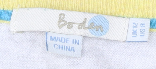 Boden Women's Yellow Crew Neck Pullover Jumper - Size 12