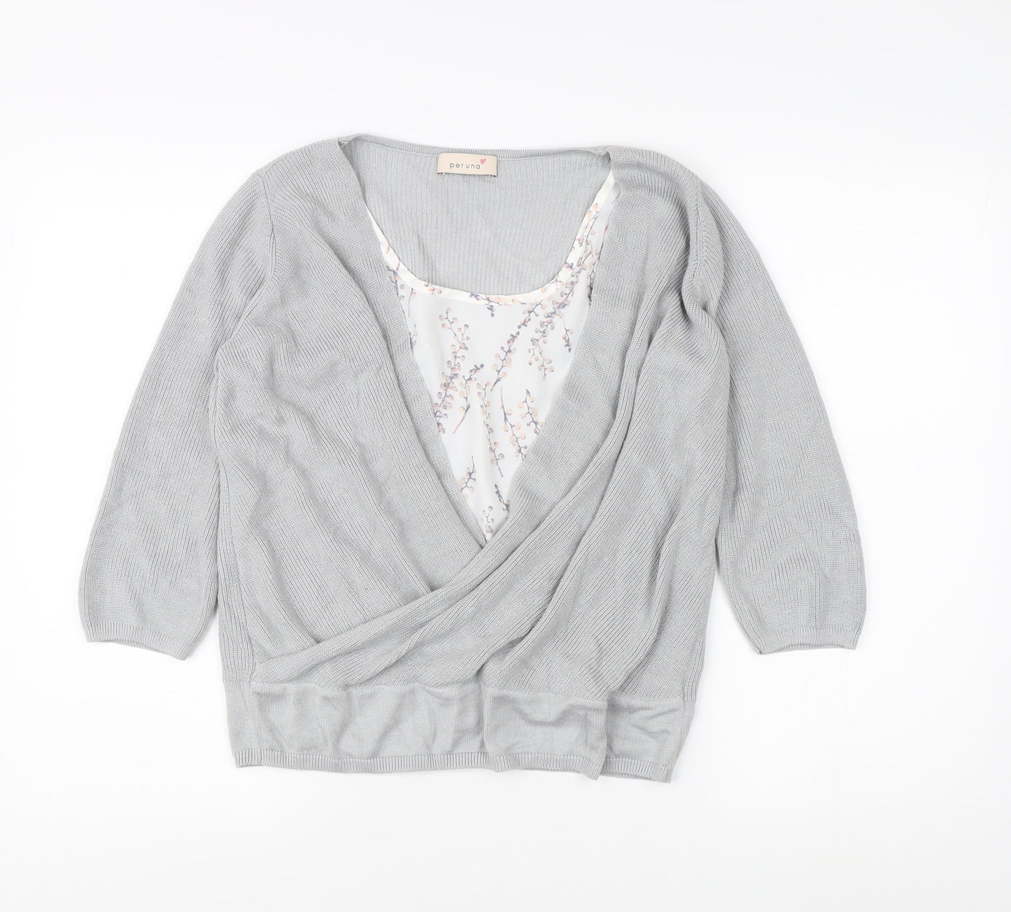 Marks and Spencer Women’s Grey Wrap Jumper Size 12