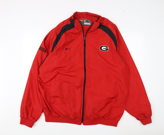 Nike Men's Red XL Basic Jacket, Polyester, Sports, Casual