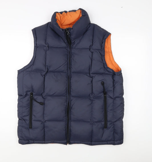 Fat Face Men's Blue XL Puffer Waistcoat - Winter Casual