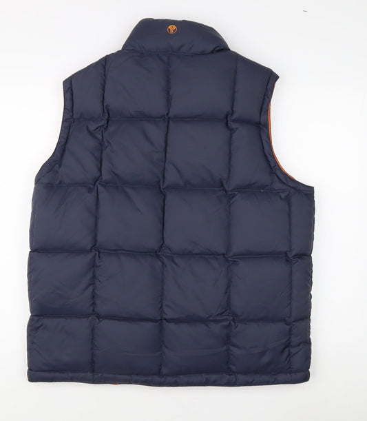 Fat Face Men's Blue XL Puffer Waistcoat - Winter Casual