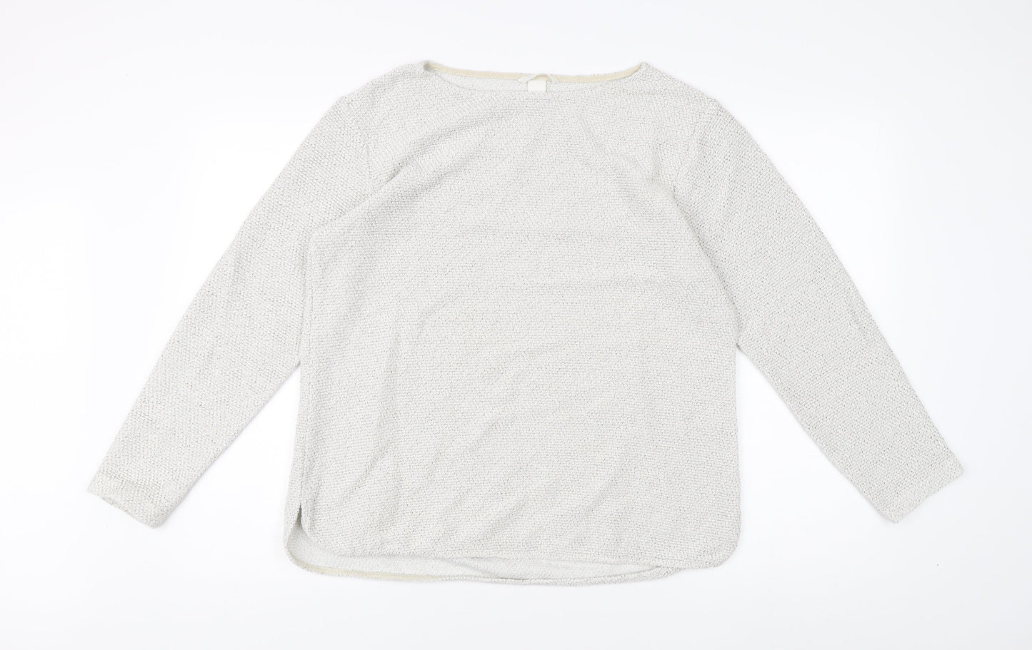 H&M Women's Ivory L Pullover Crew Neck Jumper